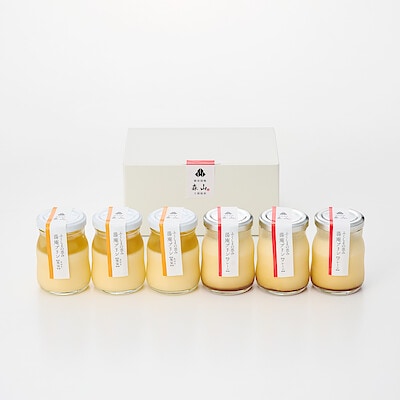 ふくしまの恵み 湯庵プリン「プレーン＆もも」6個セット