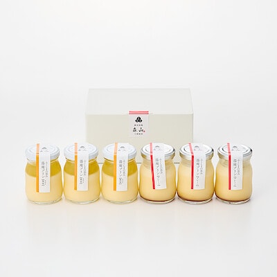 ふくしまの恵み 湯庵プリン「プレーン＆りんご」６個セット