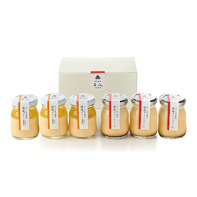 ふくしまの恵み 湯庵プリン「プレーン＆りんご」６個セット