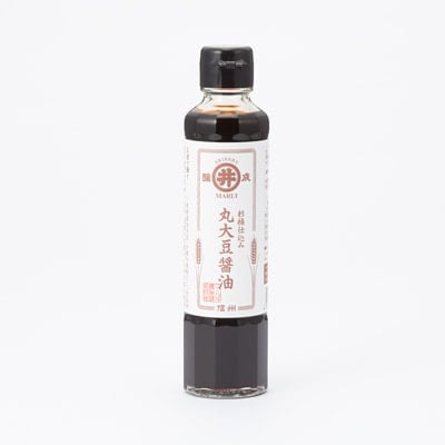 長野県　マルヰ菱油の信州産杉桶仕込み丸大豆醤油１８５ｍｌ