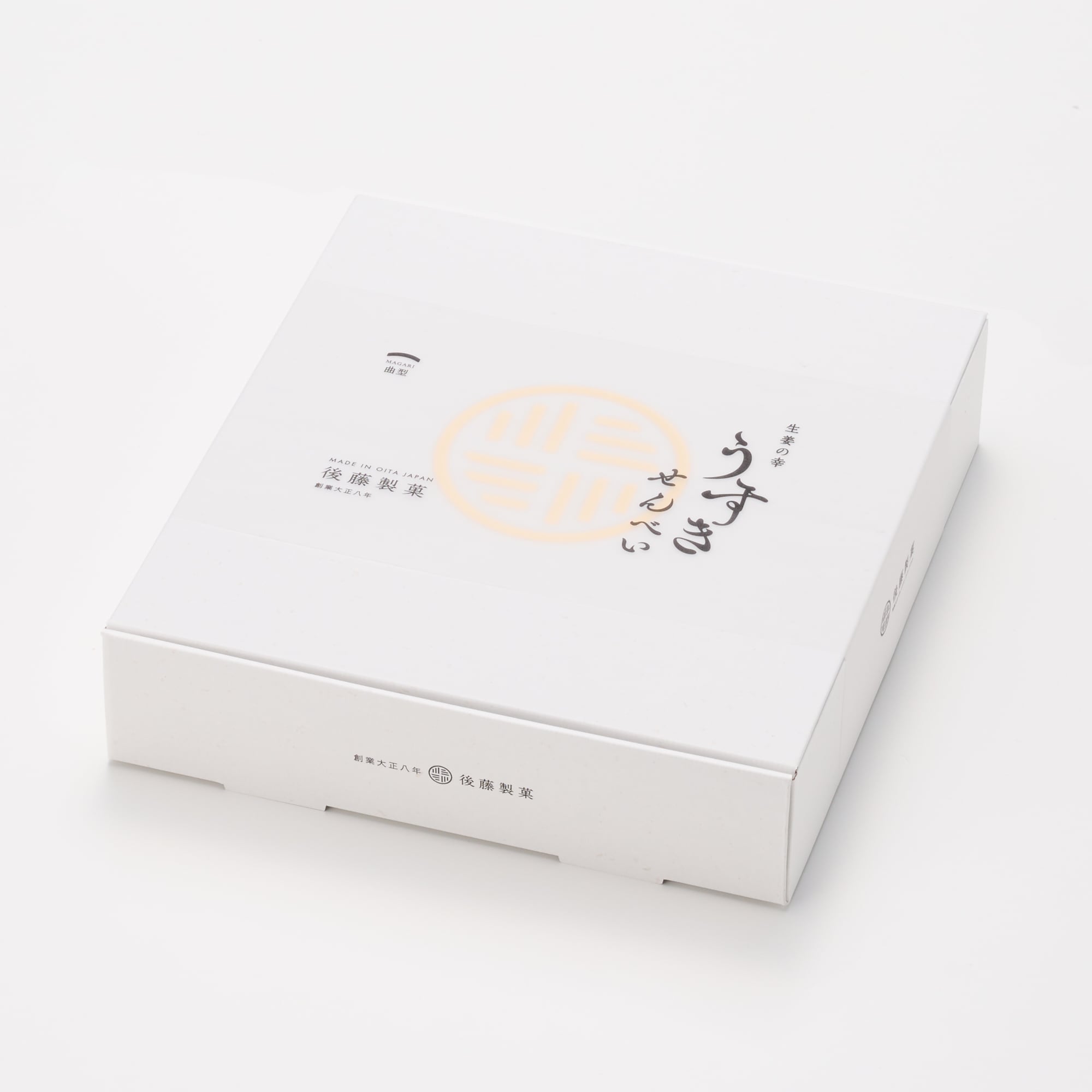 大分県　後藤製菓　生姜の幸　うすきせんべい　曲型１６枚箱入