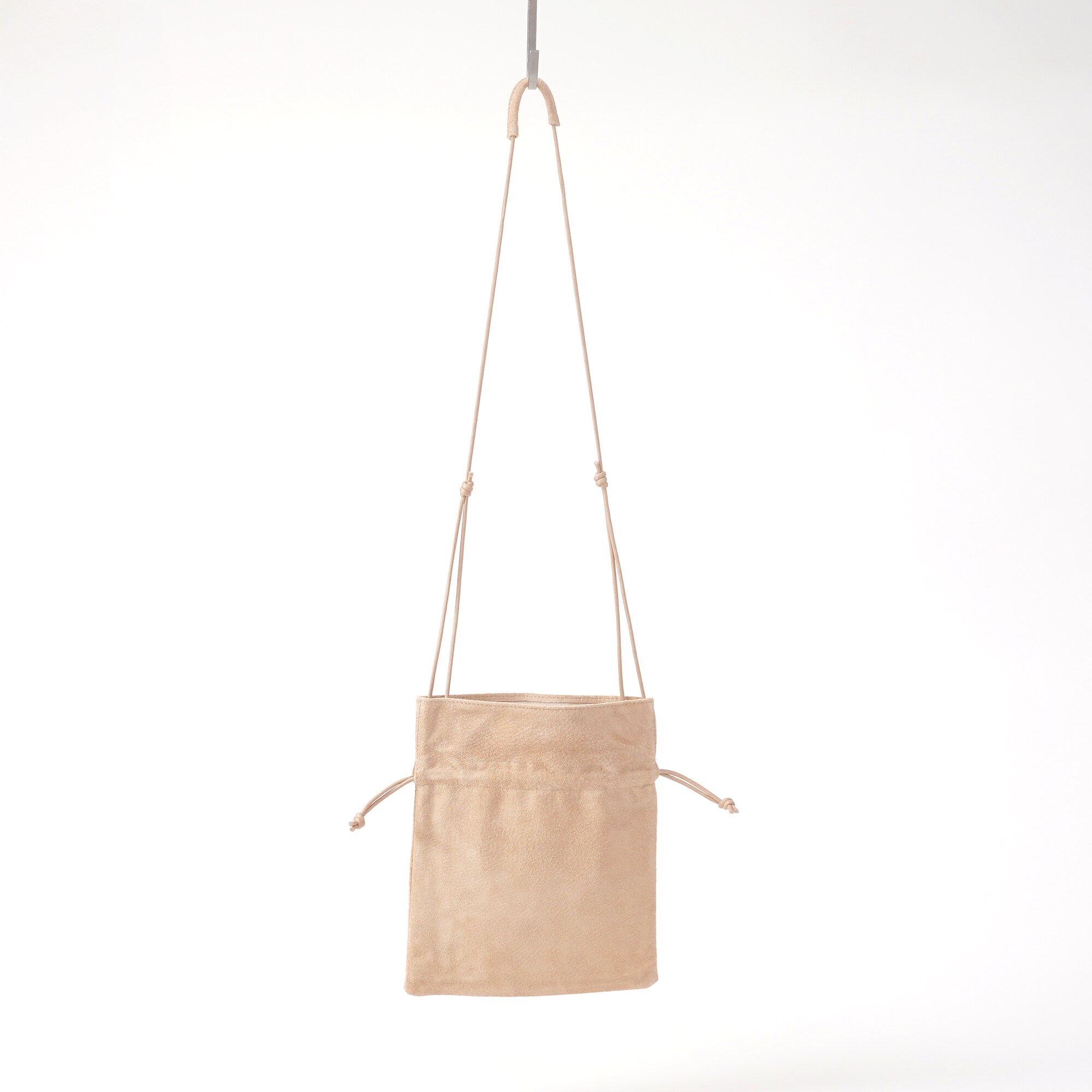 革屋が作った、「洗える革のサコッシュ」ベージュ　