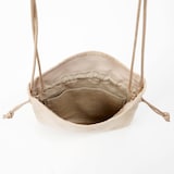 革屋が作った、「洗える革のサコッシュ」ベージュ　