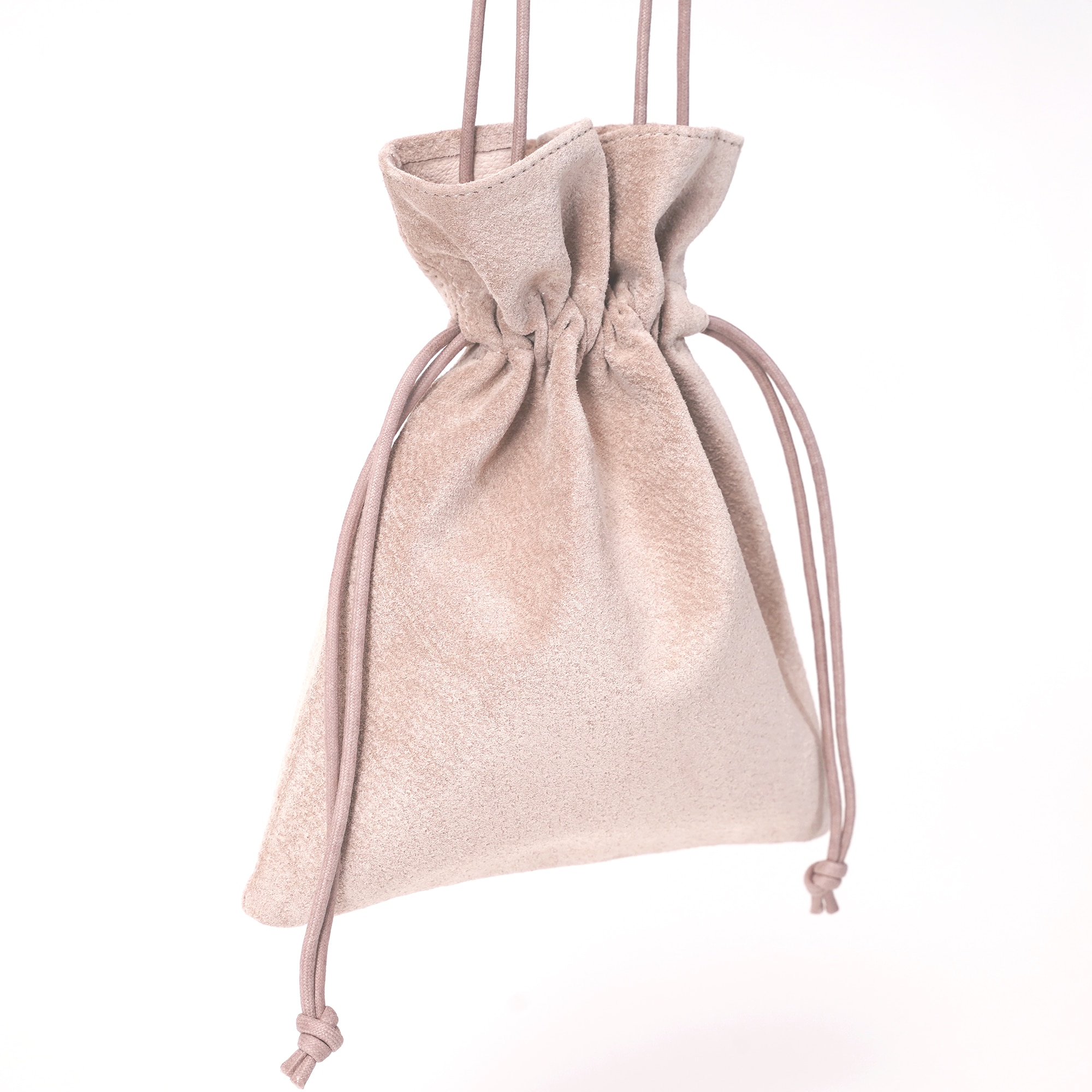 革屋が作った、「洗える革のサコッシュ」ピンクベージュ