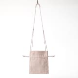 革屋が作った、「洗える革のサコッシュ」ピンクベージュ