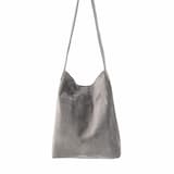 革屋が作った、「洗える革のライトトートバッグ」グレー