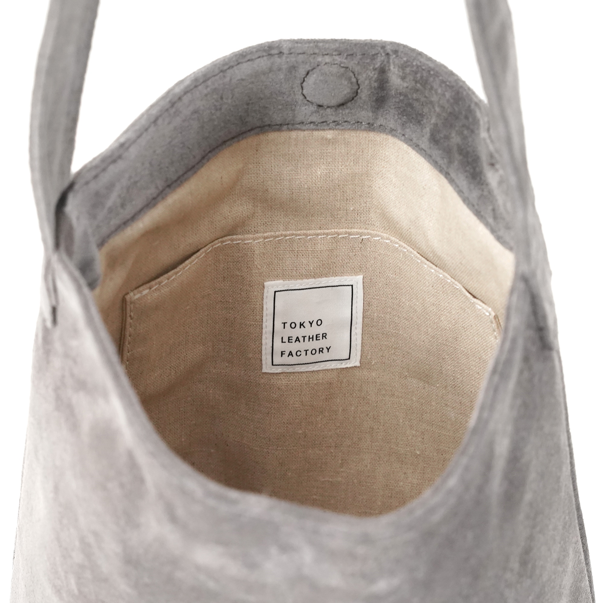 革屋が作った、「洗える革のライトトートバッグ」グレー