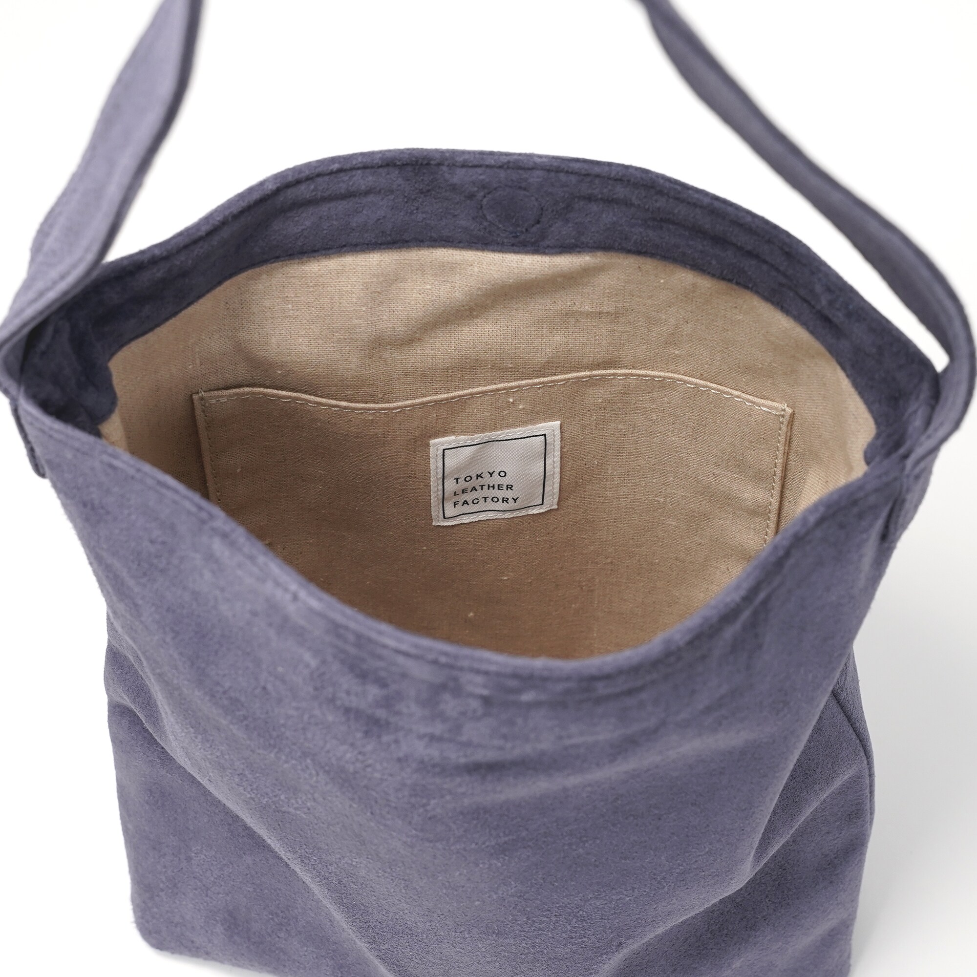 革屋が作った、「洗える革のライトトートバッグ」ネイビー