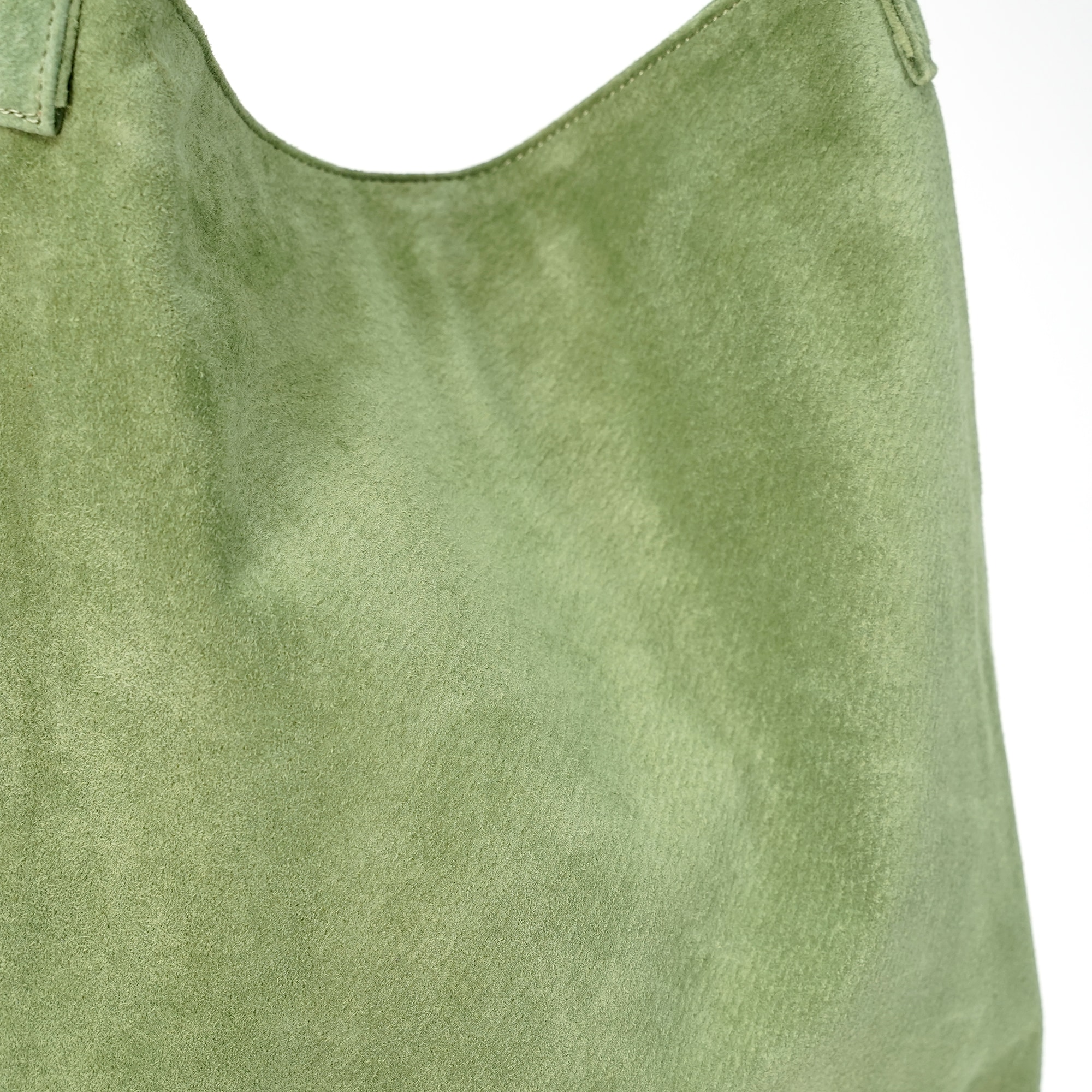 革屋が作った、「洗える革のライトトートバッグ」グリーン