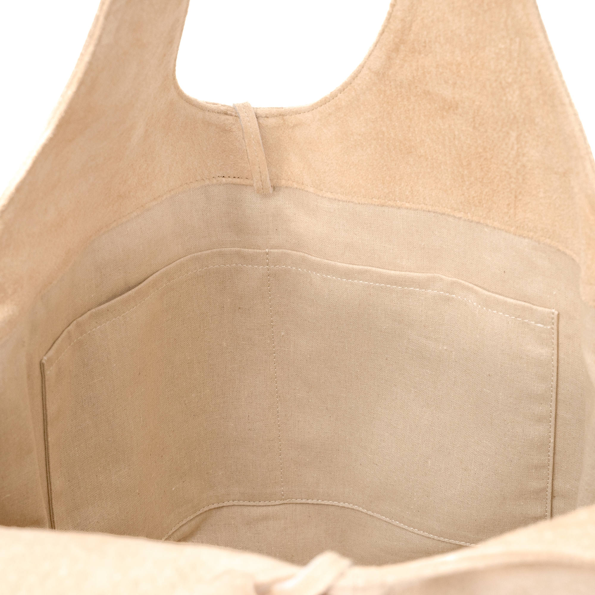 トウキョウレザーファクトリー　革屋が作った、「洗える革のドロップトート・大」ベージュ