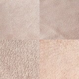 革屋が作った、「洗える革のドロップトート・大」ピンクベージュ