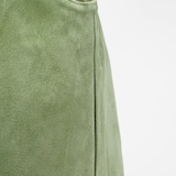 革屋が作った、「洗える革のドロップトート・大」グリーン