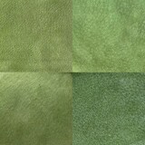 革屋が作った、「洗える革のドロップトート・大」グリーン