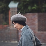 埼玉県　よこいベレーのベレー帽「とんがりベレー帽（マロン）」ブラック