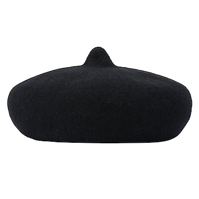 埼玉県　よこいベレーのベレー帽「とんがりベレー帽（マロン）」ブラック