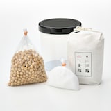 福井県・山梨県　三七味噌＆五味醤油の「はじめての手作り甲州味噌セット ※福井県産大豆」（仕上がり１ｋｇ、容器付き）