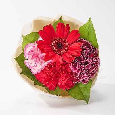 母の日　カーネーションのブーケ　赤