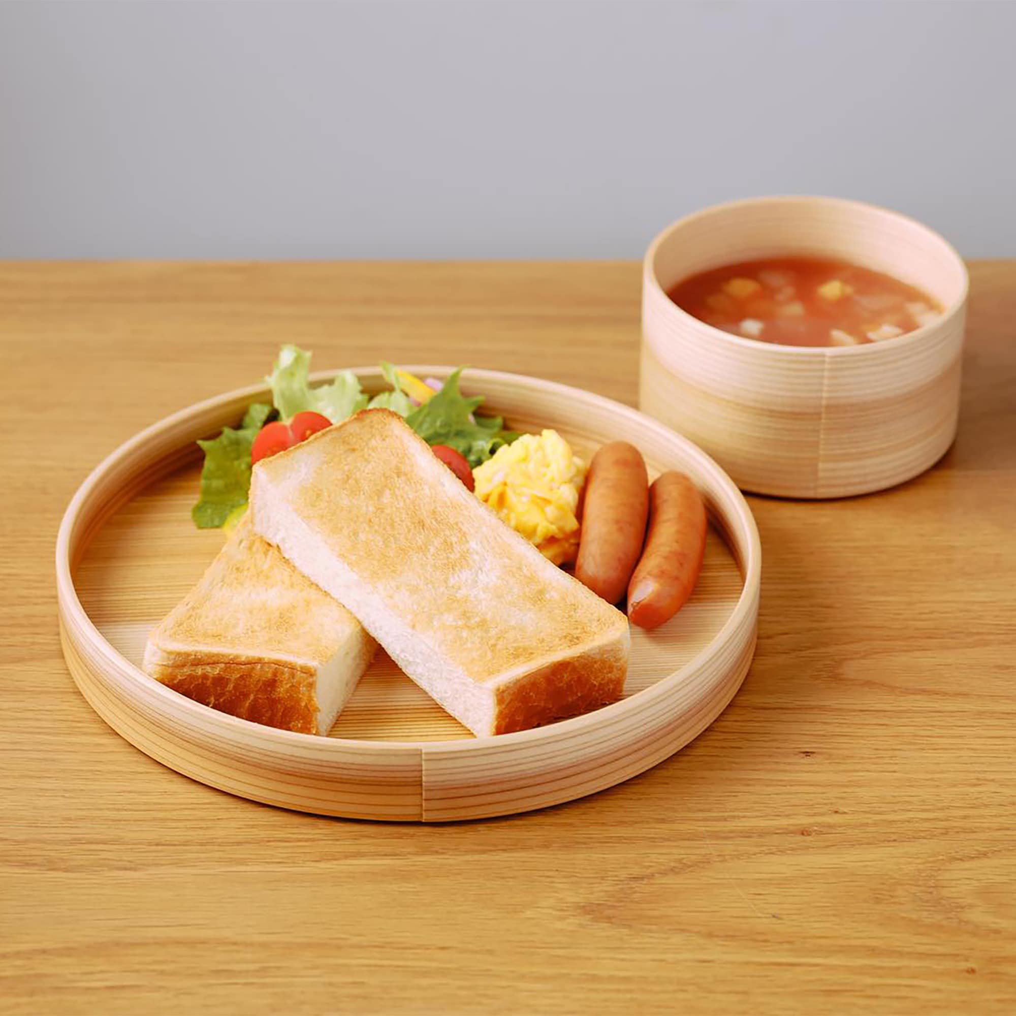 秋田県　大館工芸社の曲げわっぱ「Blanc Pa ディッシュ L」