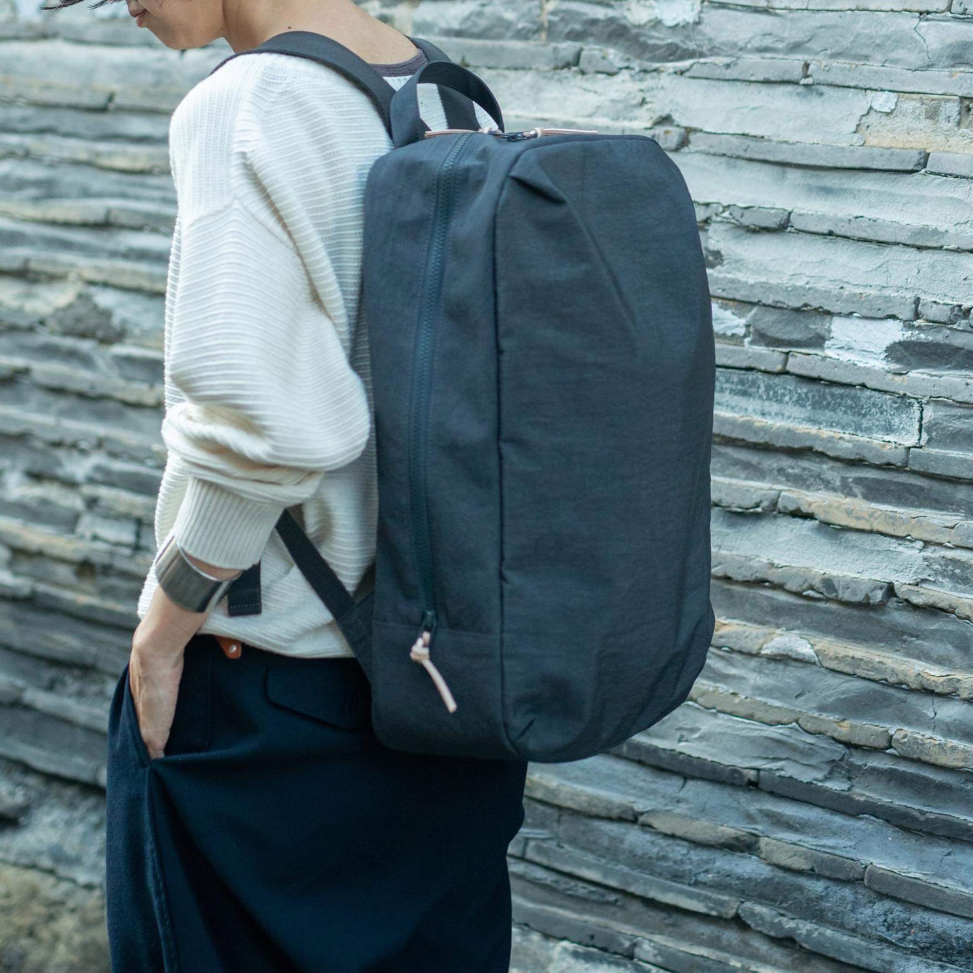 NIZYU KANO「FUKUI SIWAナイロンリュック」 M 　ダークグレー