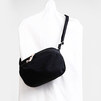 NIZYU KANO「FUKUI SIWAナイロンボディバッグ」S　ブラック