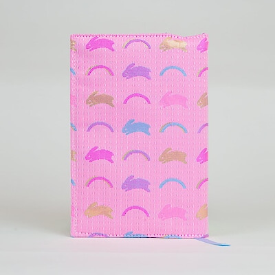 山梨県　光織物のブックカバー「Engi book cover うさぎ」