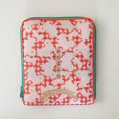 山梨県　光織物の母子手帳ケース「ごきげんぽーち いぬ」