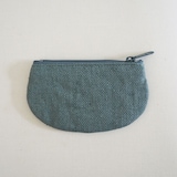 青森県　弘前こぎん研究所のこぎん刺し「丸小銭入」緑