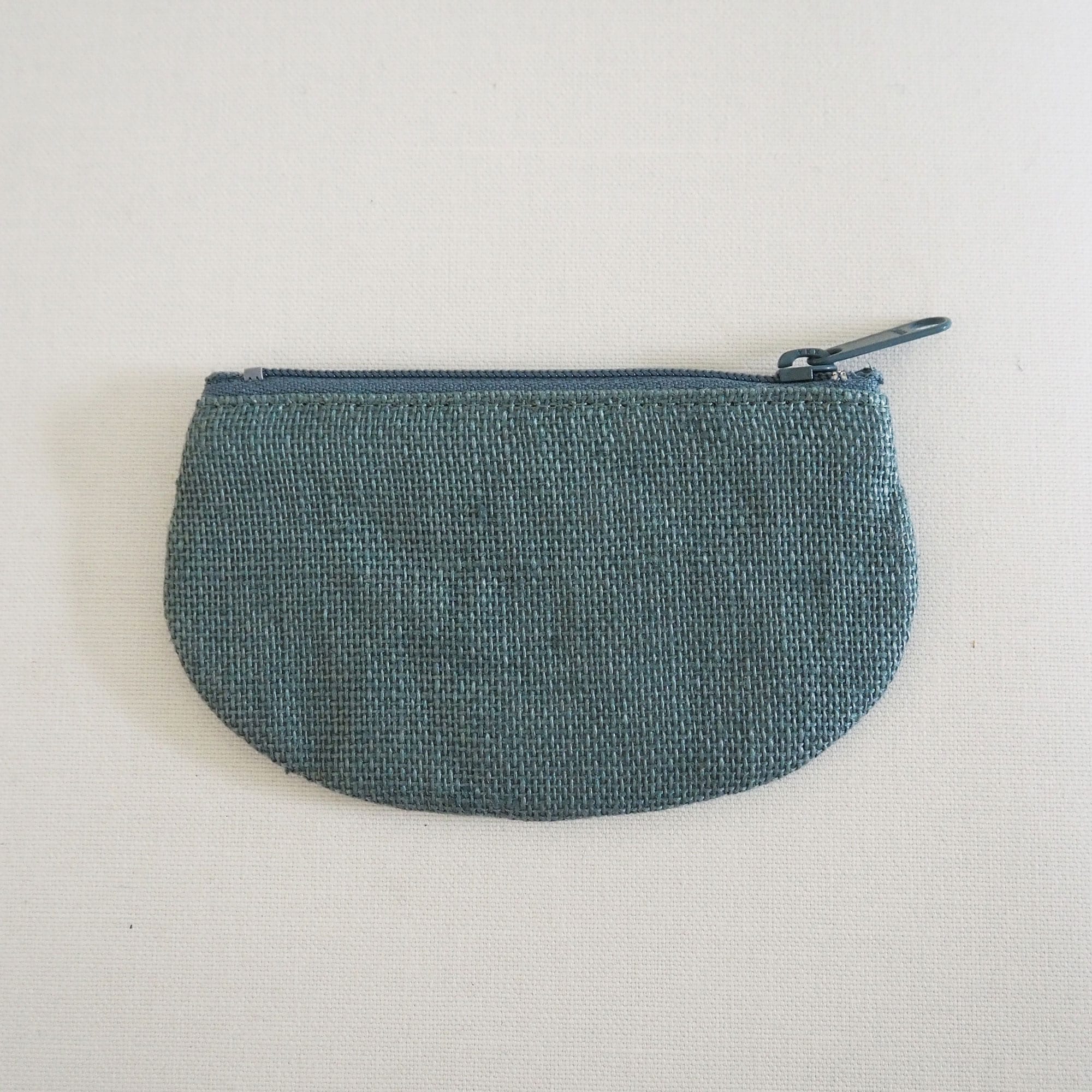 青森県　弘前こぎん研究所のこぎん刺し「丸小銭入」緑