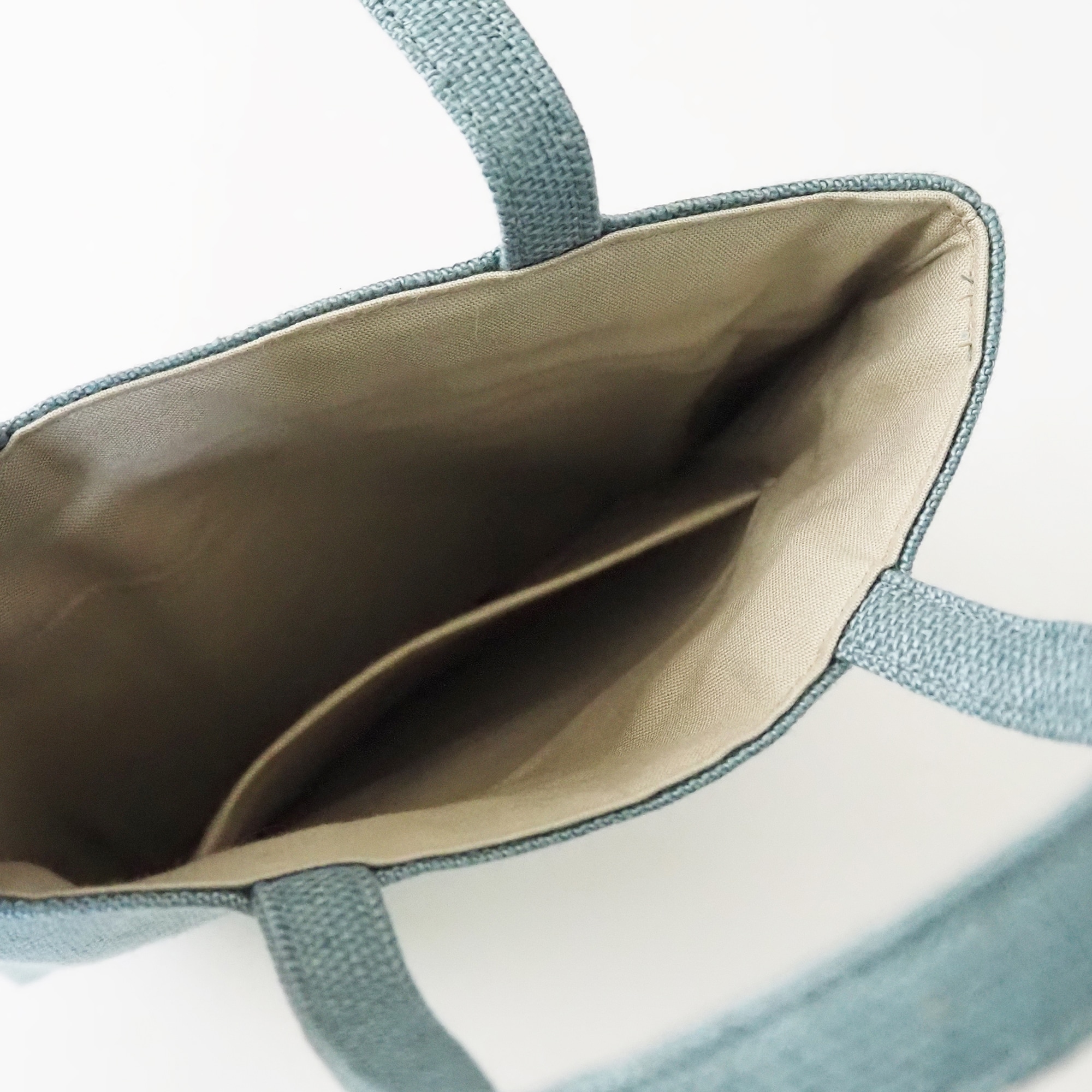 青森県　弘前こぎん研究所のこぎん刺し「手付小袋」緑