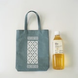 青森県　弘前こぎん研究所のこぎん刺し「手付小袋」緑