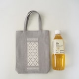 青森県　弘前こぎん研究所のこぎん刺し「手付小袋」グレー