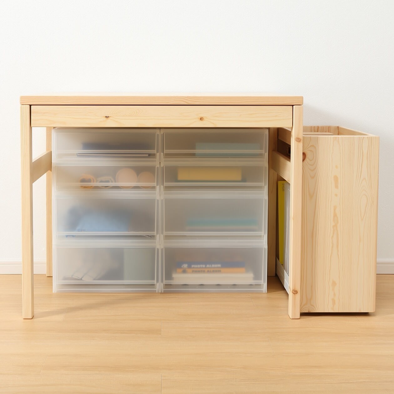 【新古品】パイン材デスク幅８６ｃｍ