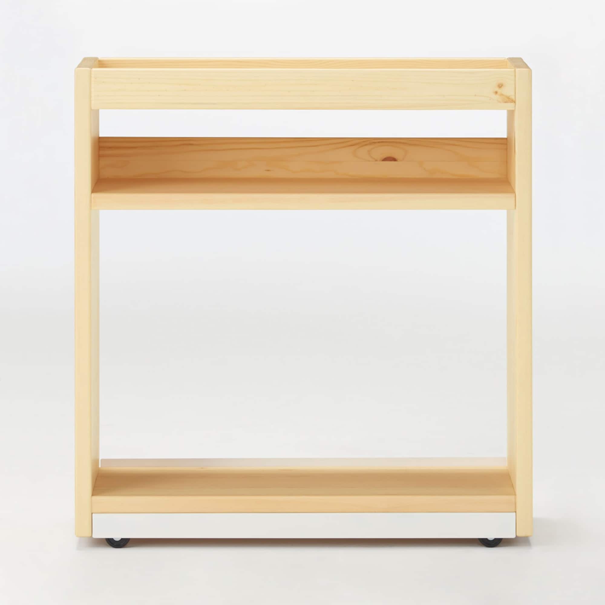 【新古品】パイン材デスクワゴン