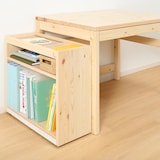 【新古品】パイン材デスクワゴン