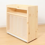 【新古品】パイン材デスクワゴン