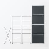 【新古品】スチールユニットシェルフ・スチール棚セット・中・ダークグレー