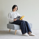 【新古品】［ＩＤＥＥ］ＡＯ　ＳＯＦＡ　（１）　ＢＯＵＣＬＥ　ＢＬＡＣＫ