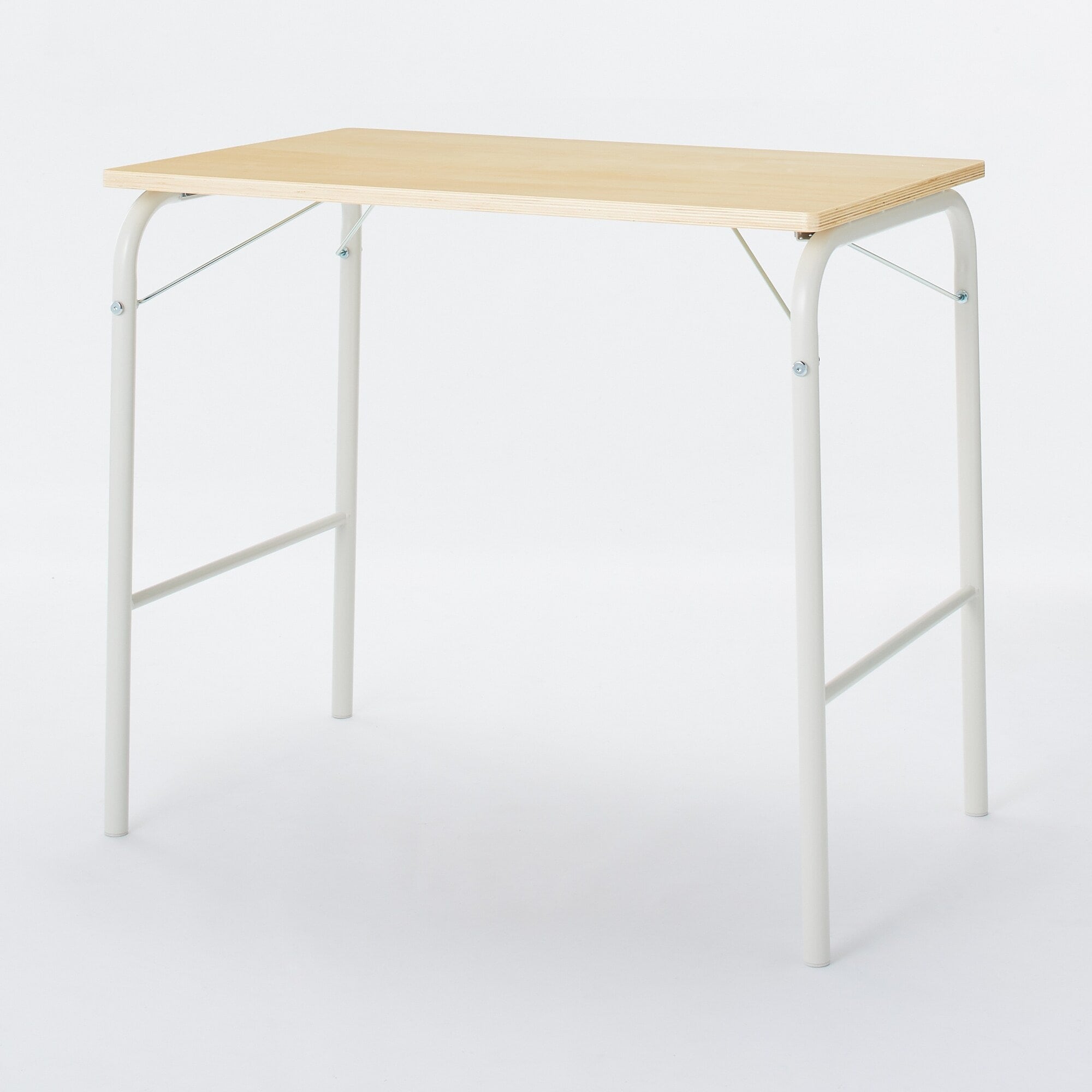 【数量限定】無印良品 スチールパイプテーブル オフ白 折りたたみ式 121322 新古品】スチールパイプテーブル | 無印良品