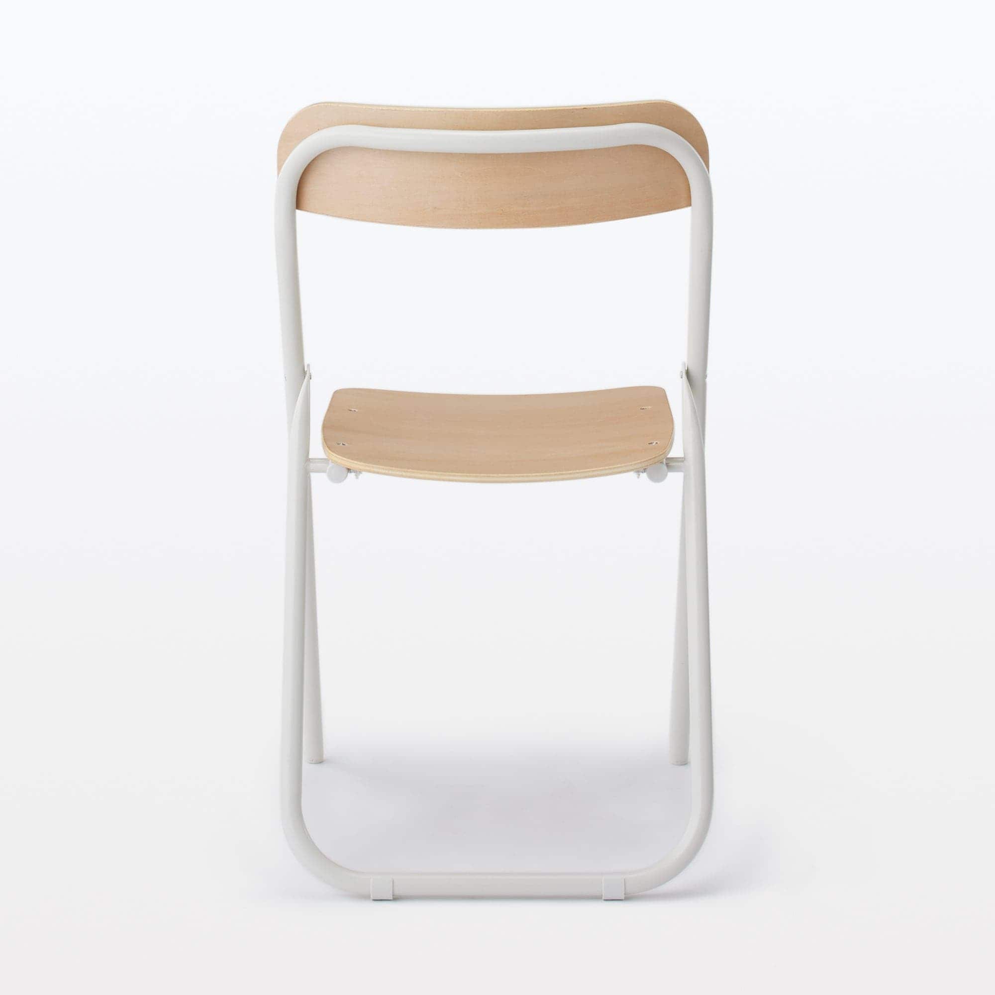 【新古品】スチールパイプ折りたたみチェア板座