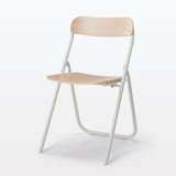 【新古品】スチールパイプ折りたたみチェア板座