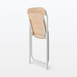 【新古品】スチールパイプ折りたたみチェア板座