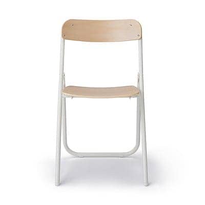 【新古品】スチールパイプ折りたたみチェア板座