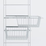 【新古品】スチールユニットシェルフ・追加用ワイヤーバスケット・ライトグレー