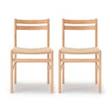 【新古品】木製ペーパーコードチェア（２脚セット）