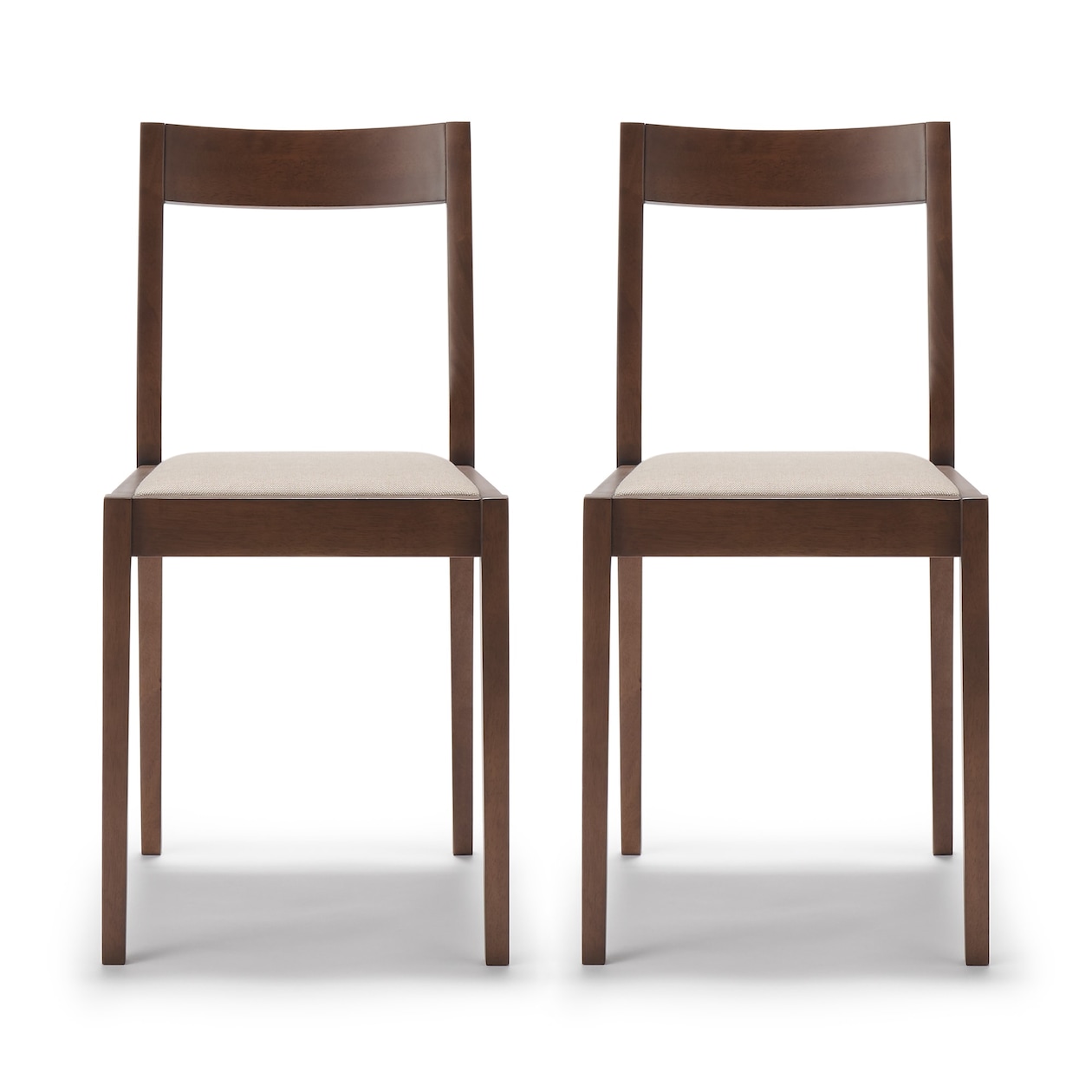 【新古品】木製チェア（２脚セット）