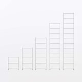 【新古品】スチールユニットシェルフ・追加用帆立・小・グレー