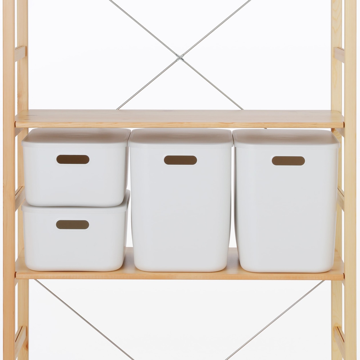 【新古品】パイン材ユニットシェルフ・８６ｃｍ幅・中