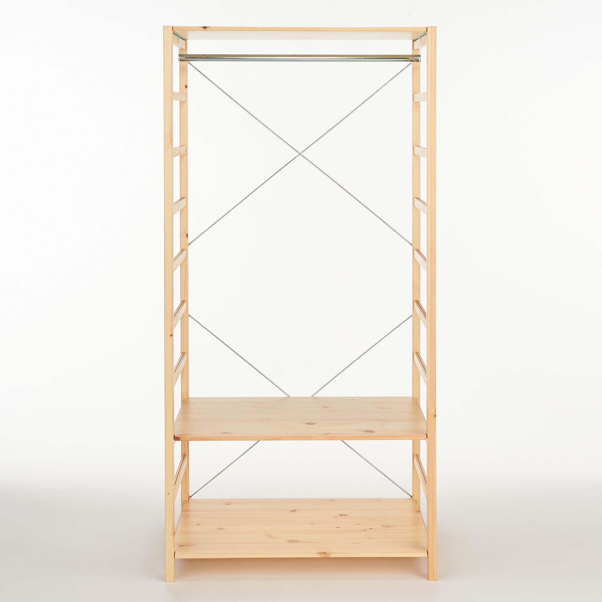 美品★無印 パイン材ユニットシェルフ・ワードローブ 追加棚板付 2200001823082_03_org.jpg