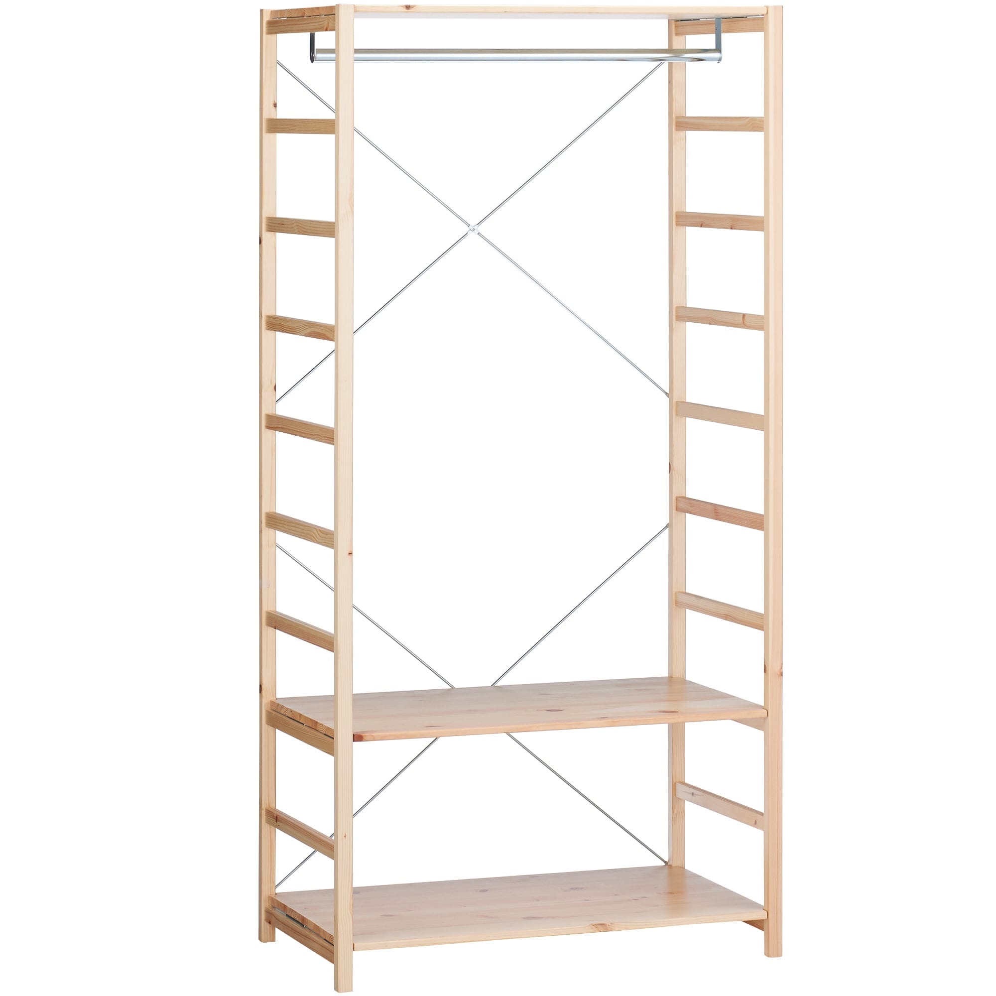 【新古品】パイン材ユニットシェルフ・ワードローブ