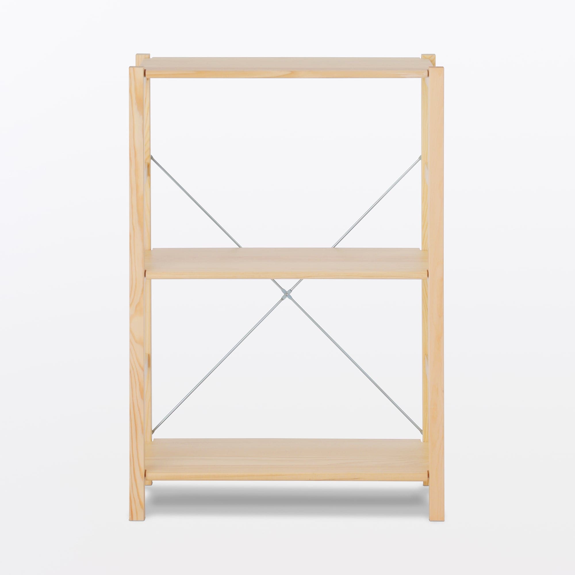 【新古品】パイン材ユニットシェルフ奥行２５ｃｍタイプ・５８ｃｍ幅・小